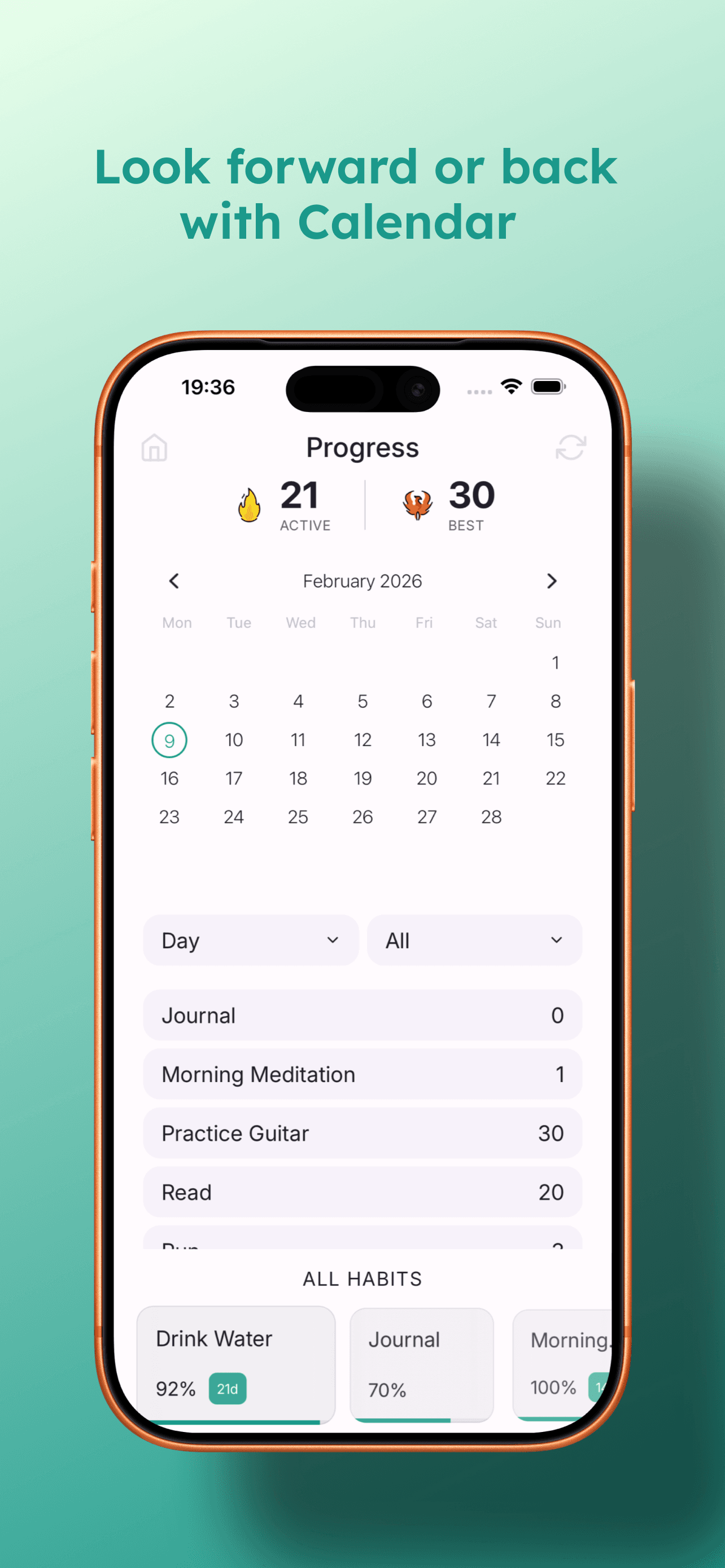 Traction Calendar — Look forward or back with Calendar